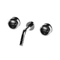 Stella Timeaster Встраиваемый смеситель для раковины 3868, круглая ручка d=65мм, цвет: хром, ручка черная