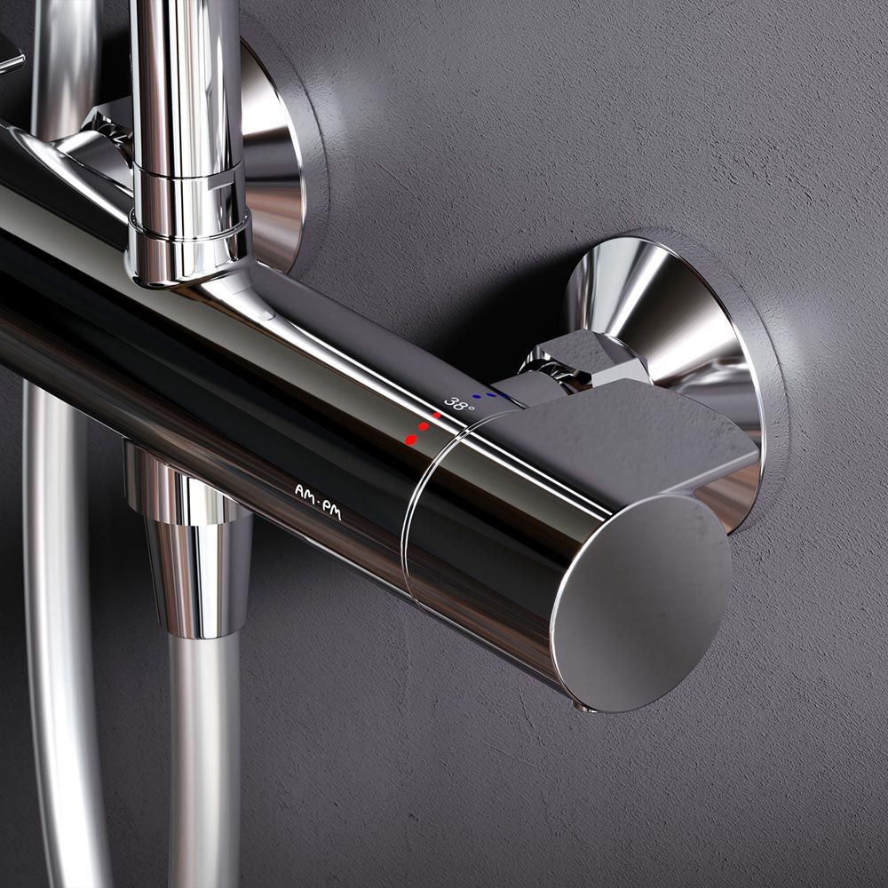 F0785A400 X-Joy, душ.система: см-ль д/душа с ТМС, душ.штанга,верхний душ 220мм, ручн душ, хром