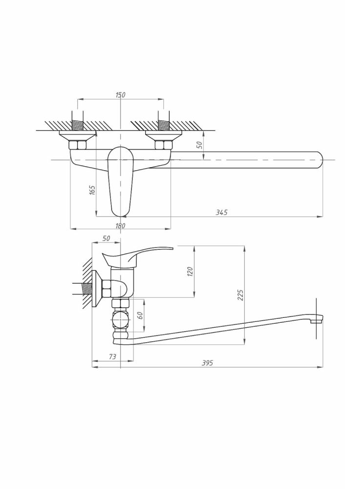 Смеситель для ванны с душем FAUZT FZs-614-116 тип См-ВУОРНШлА, артикул FZs-614-116