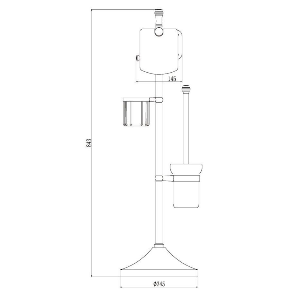 Напольная стойка Savol S-0Y580HB, черный/золото