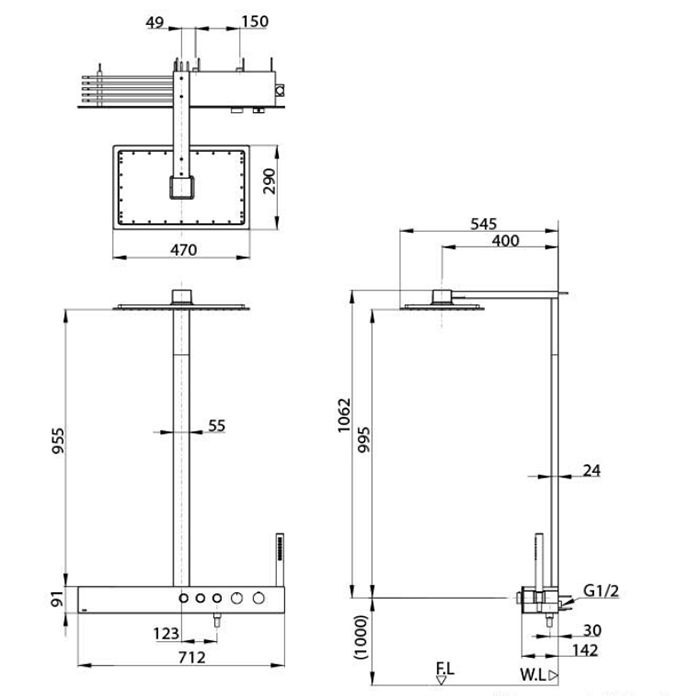 TOTO Z Душевая стойка с термостатическим смесителем, верхним и ручным душем 112x545x1113мм с белой полочкой, цвет хром (1шт на выставке в САЛОНЕ) TOTO Z Душевая стойка с термостатическим смесителем, верхним и ручным душем 112x545x1113мм с белой полочкой, цвет хром (1шт на выставке в САЛОНЕ)