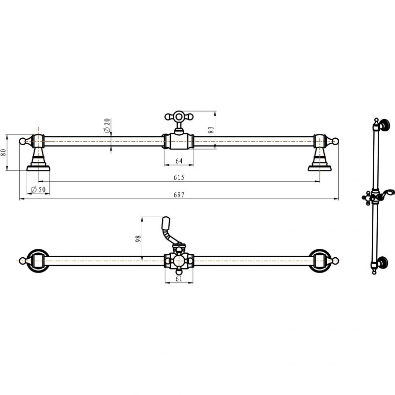 Душевая штанга BRILLANTE