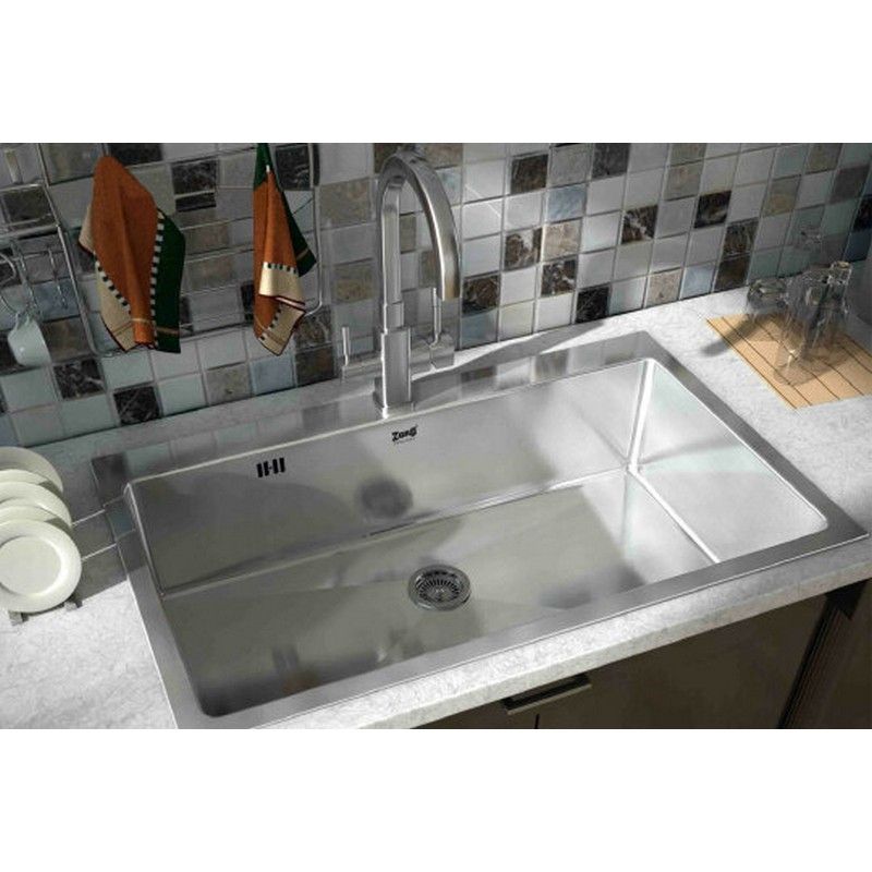 Кухонная мойка ZorG Rx RX-7551 Матовый хром