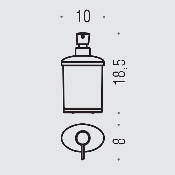 Colombo Land Дозатор для жидкого мыла настольный, цвет: хром/матовое стекло Colombo Land Дозатор для жидкого мыла настольный, цвет: хром/матовое стекло