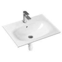 Комплект 3 в 1 Lavinia Boho Bathroom Sink 21510354, врезная фарфоровая раковина 60 см, смеситель, пластиковый сифон