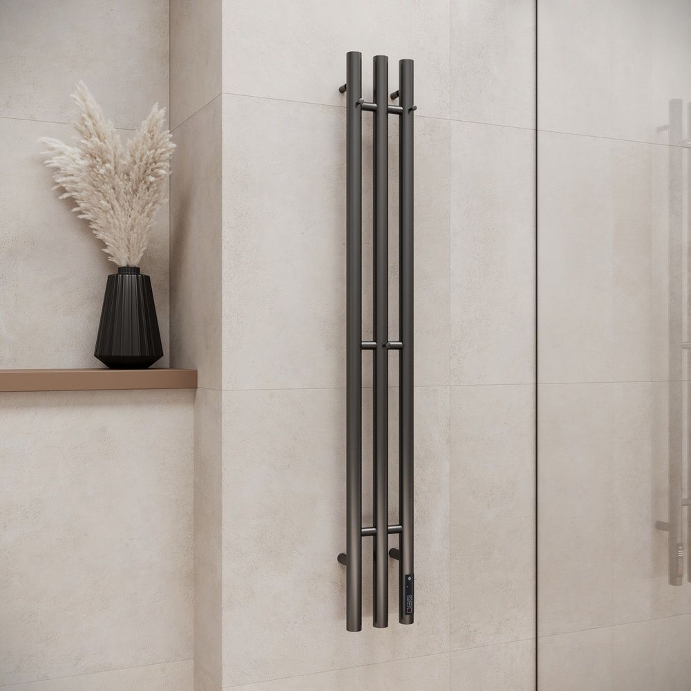 Полотенцесушитель электрический Terminus Стойка TRES круг 120, графит, артикул 4670078570000