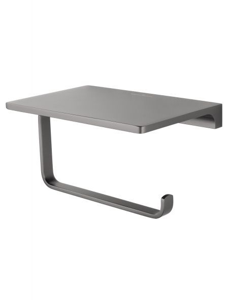 Держатель для туалетной бумаги с полкой WONZON & WOGHAND ECLIPSE, Темный графит (WW-9126-BGM)