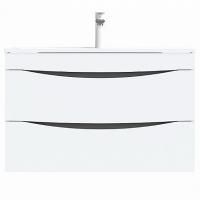 Тумба с раковиной Iddis Cloud 80 подвесная Белая