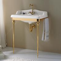 3SC  Консоль Boheme 85х54хh104см, с раковиной LA01, сифоном и полотенцедердателями,цвет: золото 24к. Lucido 3SC  Консоль Boheme 85х54хh104см, с раковиной LA01, сифоном и полотенцедердателями,цвет: золото 24к. Lucido