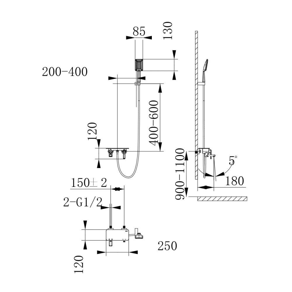 Смеситель для ванны Lemark Mista (LM6414WG), артикул LM6414WG