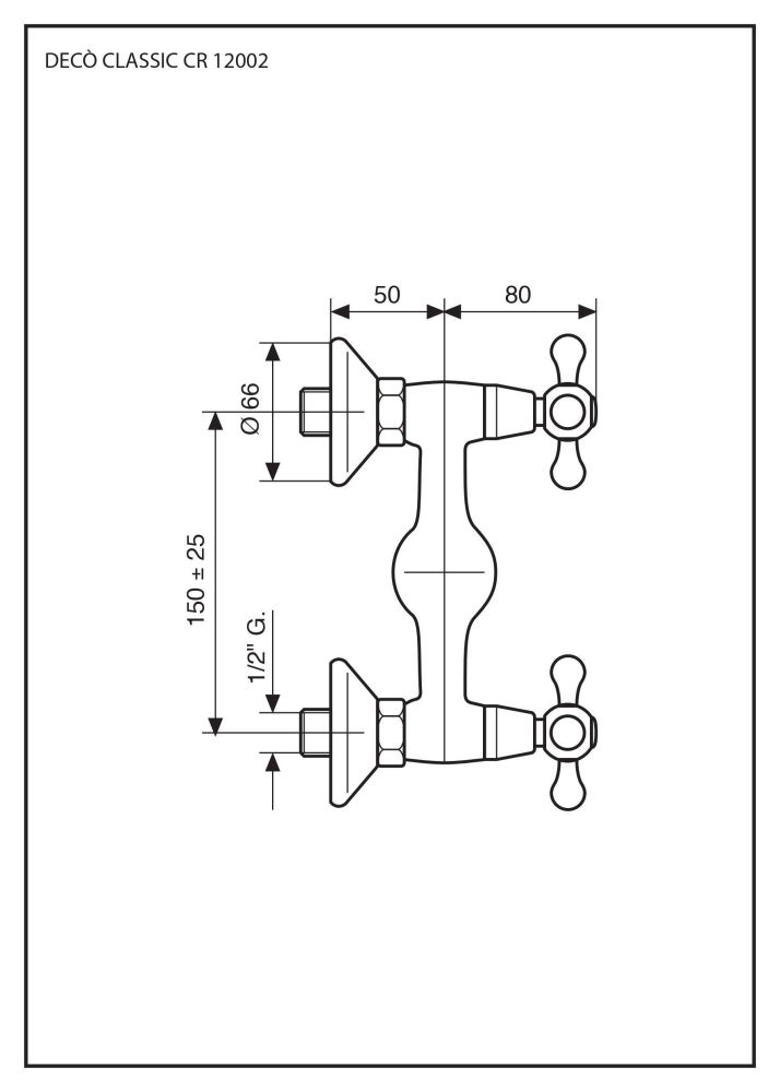 Emmevi Deco Classic, двухвентильный смеситель для душа, без набора для душа, золото