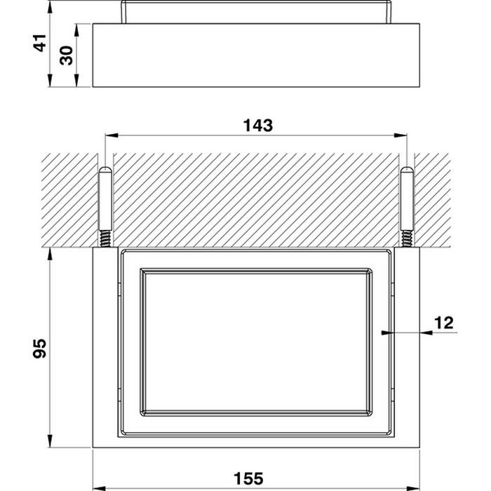 CISAL Quad Мыльница подвесная, цвет матовое стекло/хром