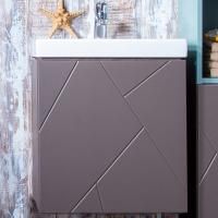 Тумба под раковину Бриклаер Кристалл 50 подвесная Ясень Анкор темный