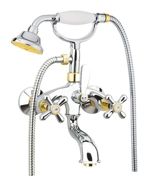 Смеситель для ванны Fiore MARGOT 26CO0600, хром/золото