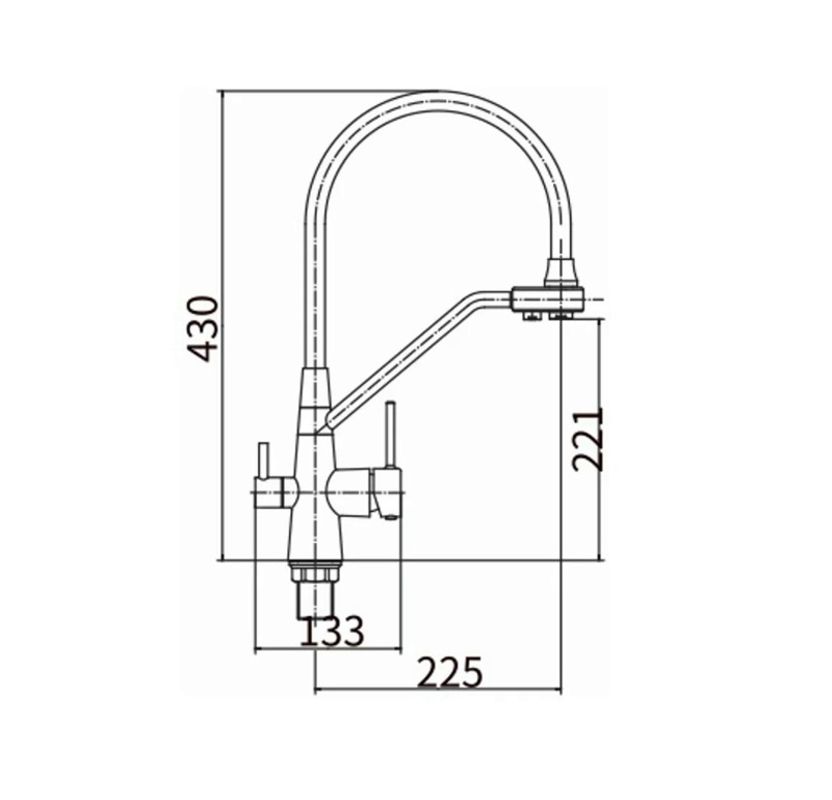 Смеситель для кухни с гибким изливом FASHUN A4382-7, хром