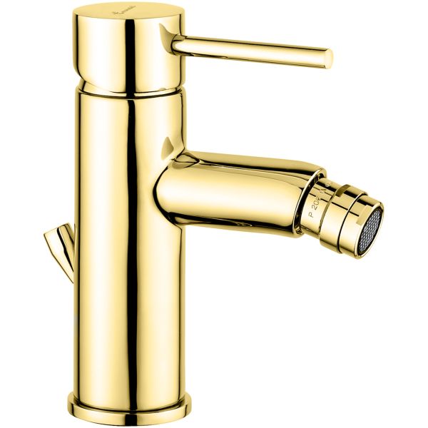 Emmevi Piper, однорычажный смеситель для биде с донным клапаном, цвет золото