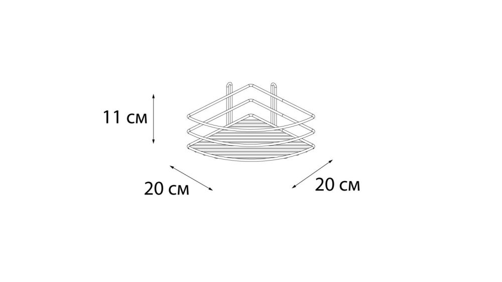 Полка Fixsen угловая одноэтажная черная (FX-710B-1), артикул FX-710B-1