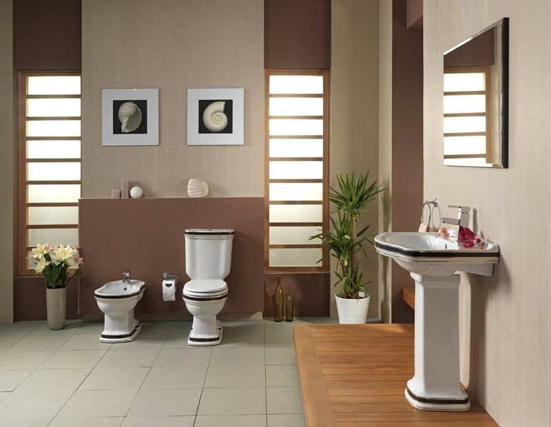 Унитаз биде Creavit Klasik KL310-00CB00E-KR00 Белый с декором без бачка и сиденья