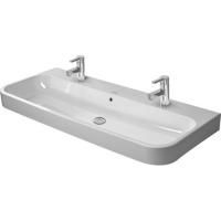 Duravit Happy D.2 Раковина для мебели с перел., с 2 отв. под смес., вкл. заглушку для перелива, хром, 1200x505мм, Цвет: Белый
