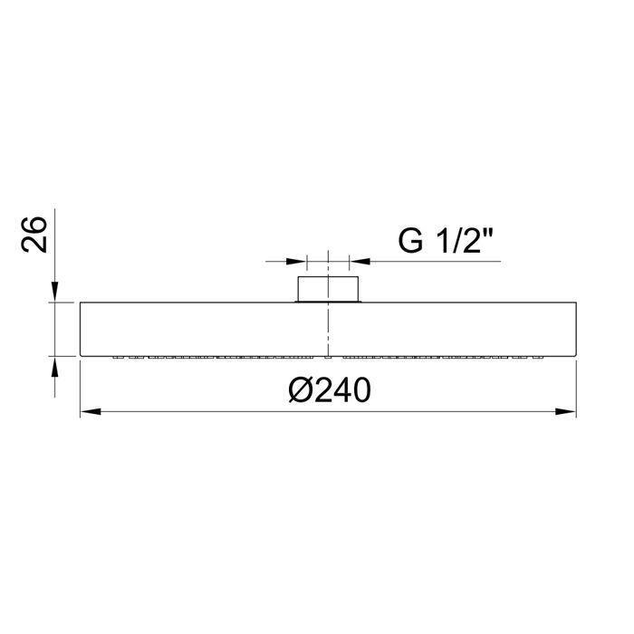 Fantini Venezia Верхний душ, D240мм, нерж. сталь, цвет белый матовый