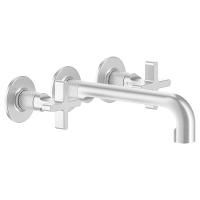 GESSI INCISO Встраиваемый смеситель для раковины на 3 отверстия с изливом 210-190мм (внешние части), цвет: хром