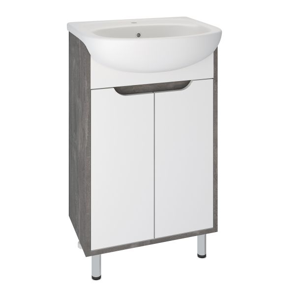 Тумба Runo Эко 50 железный камень под умывальник 00000000152 (Уют 50) (00-00001337)