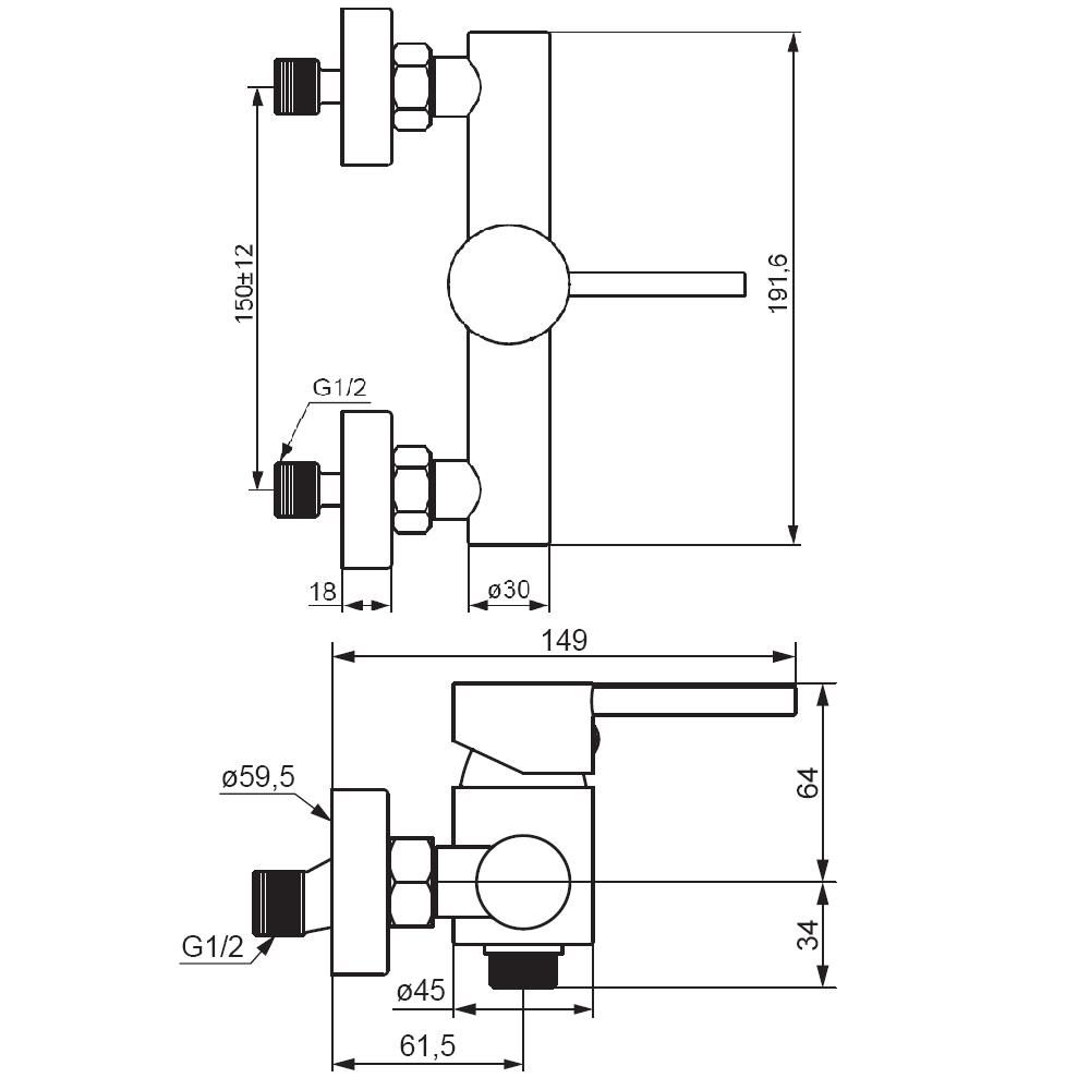 362000300 Scandinavian Pure, смеситель для душа, чёрный 362000300 Scandinavian Pure, смеситель для душа, чёрный