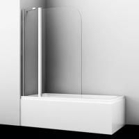 Leine 35P02-110 Fixed Стеклянная шторка на ванну, распашная, двухстворчатая, закругленная