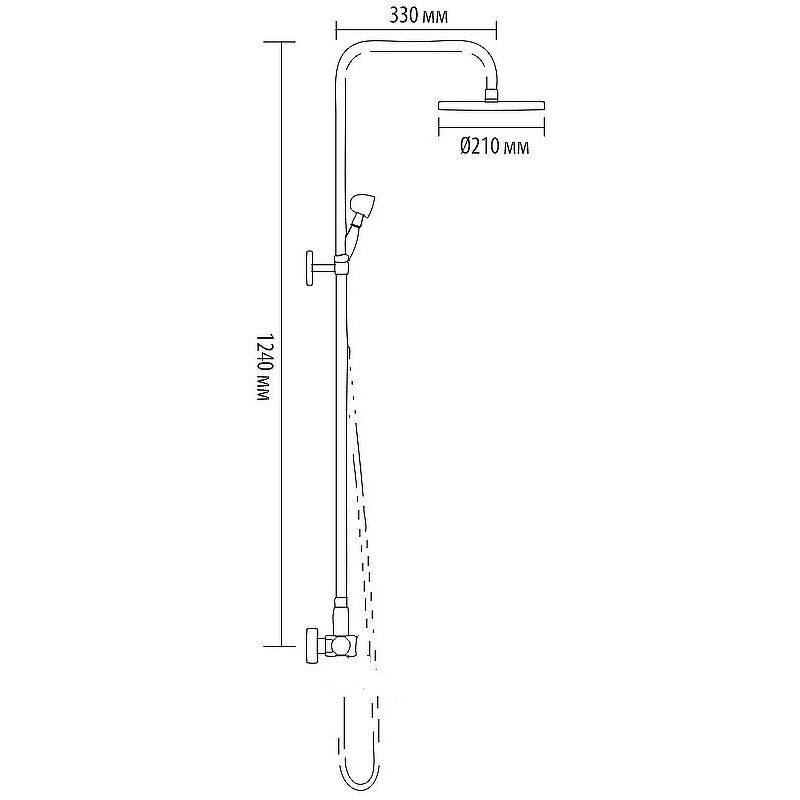 Душевая система Bronze de Luxe Royal 10121DDF Бронза