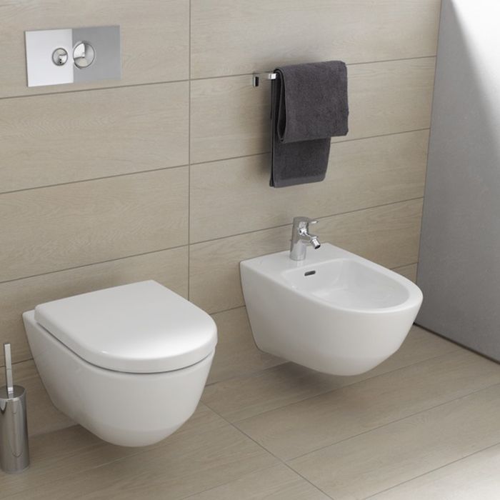 Laufen Pro Биде подвесное 53x36x33,5 см, с 1 отв. под смеситель,  без боковых отверстий для подвода воды, цвет: белый c покрытием LCC