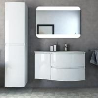 Шкаф-пенал Cezares Vague 34 подвесной левый Bianco lucido