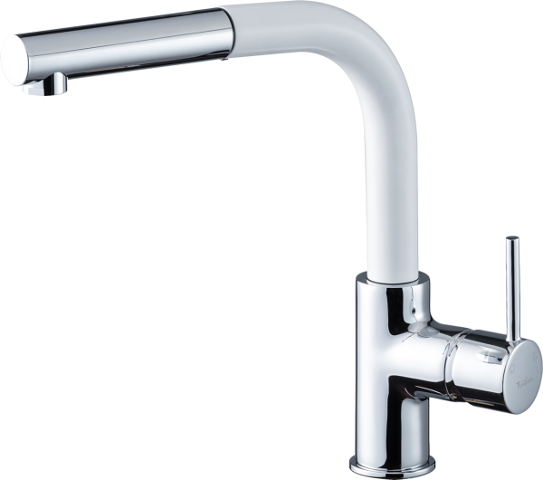 Rivelato Смеситель для кухни  Ledro Г-обр.с выдвижной лейкой D-35мм brina cromo арт.