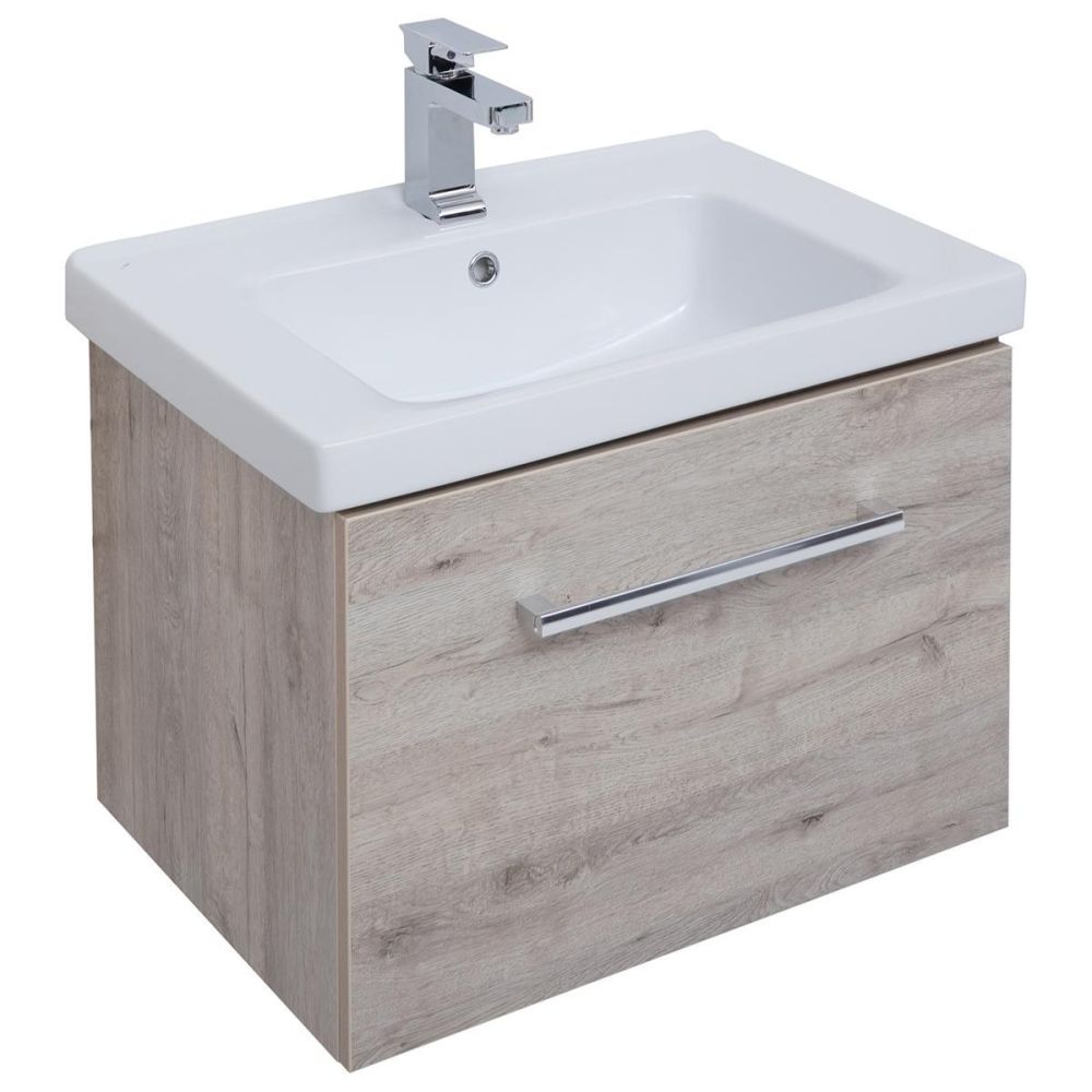 Тумба с раковиной подвесная Dreja Big Inn 65 см, дуб кантри, артикул 77-0202D-com