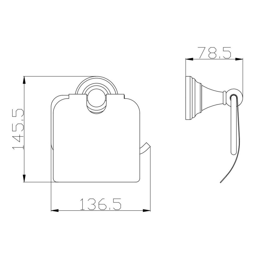 Держатель для туалетной бумаги Rav Slezak MORAVA MKA0400SM, бронза, артикул MKA0400SM