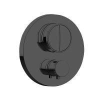 Almar ROUND CORE Внешняя часть термостата на 2 потребителя, черный матовый Almar ROUND CORE Внешняя часть термостата на 2 потребителя, черный матовый