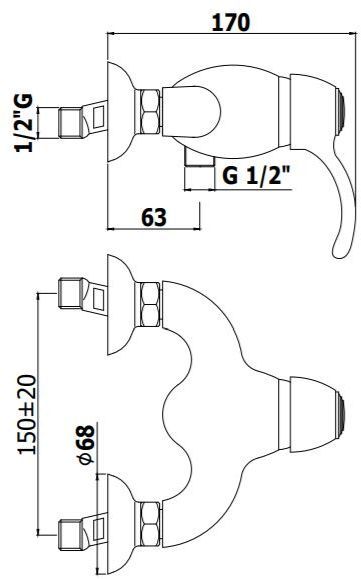 Смеситель для душа Paffoni Flavia FA168CR хром, артикул FA168CR