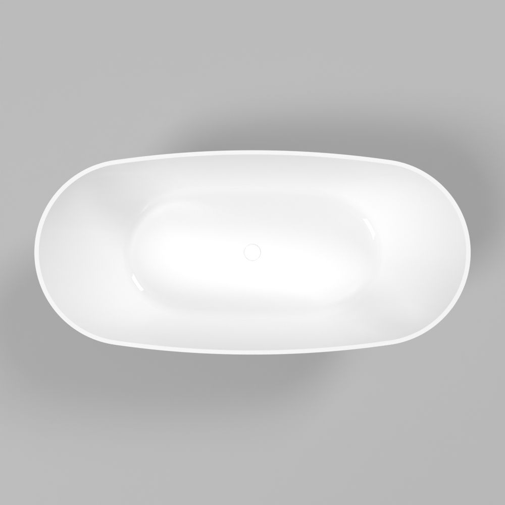 Ванна WHITECROSS Onyx D 160x75 (белый глянец) иск. камень