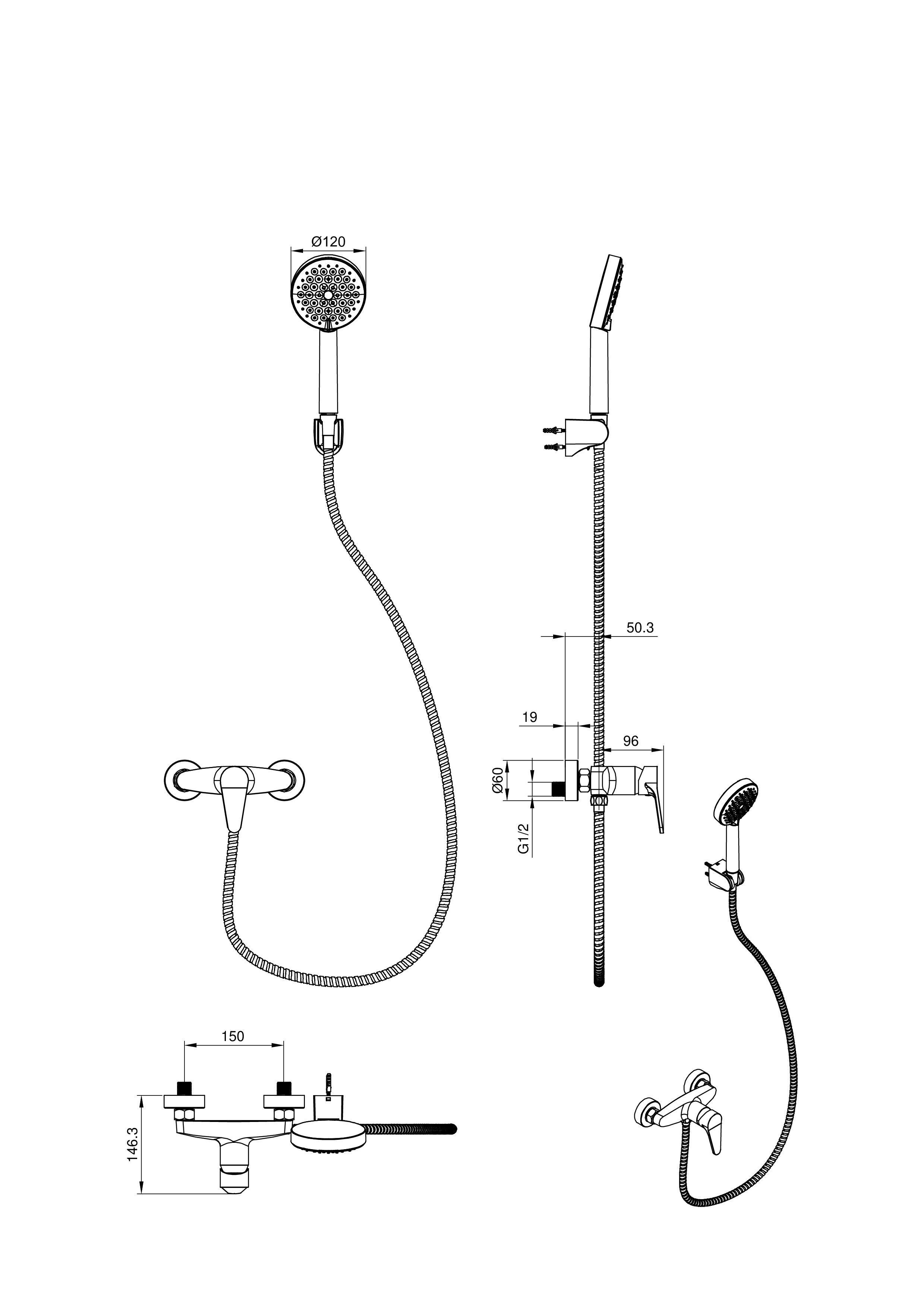 Смеситель для душа WONZON & WOGHAND ALFA, Белый матовый (WW-AE3102-MW) Смеситель для душа WONZON & WOGHAND ALFA, Белый матовый (WW-AE3102-MW)