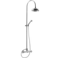 CISAL Arcana Душевой комплект: термостатический смеситель, стойка с верхним душем, лейка+шланг, цвет хром