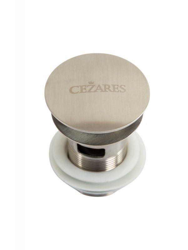 CZR-SAT-IN Донный клапан с системой "Клик-клак" с переливом, сатин, артикул CZR-SAT-IN