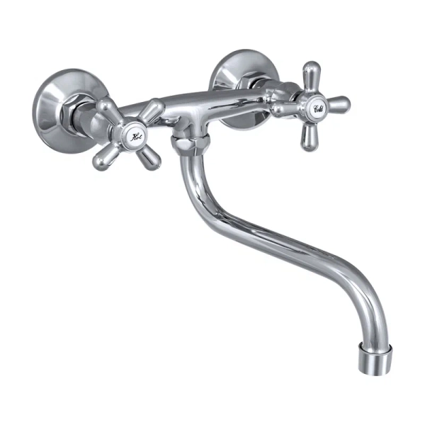 Смеситель для кухни настенный Славен СЛ-ДВ-О24, хром