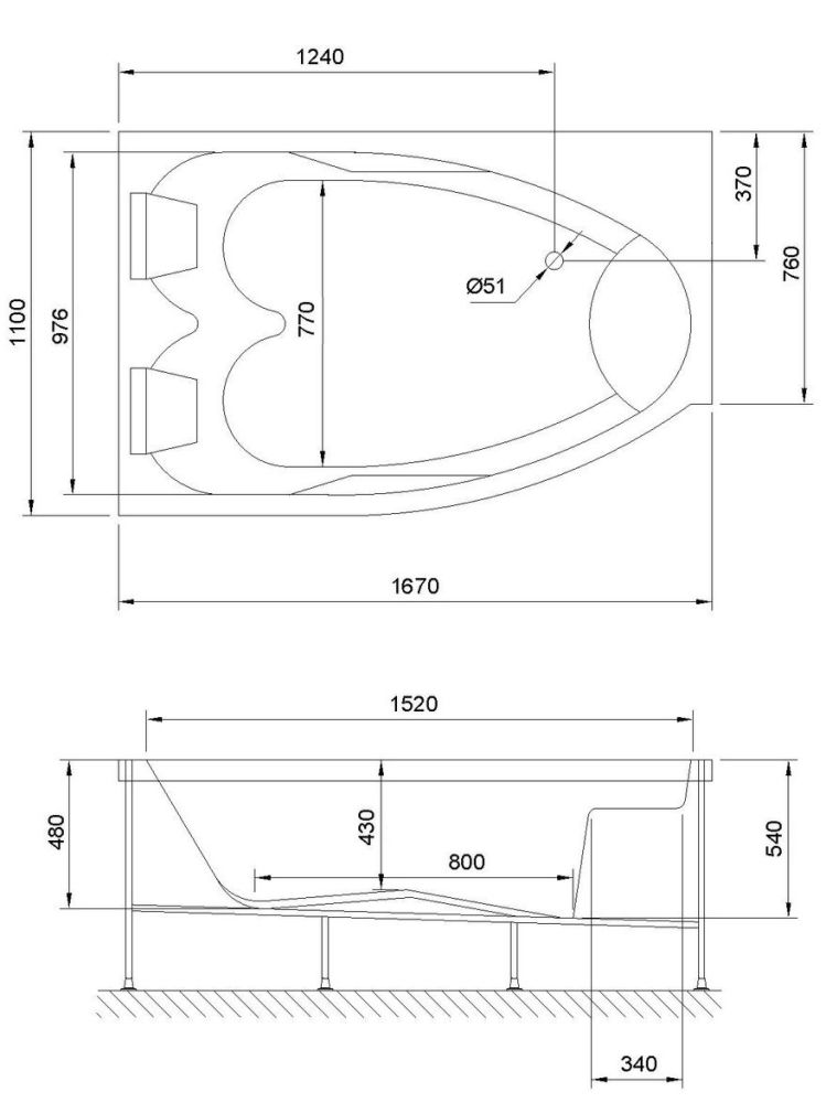 Гидромассажная ванна Royal Bath  SHAKESPEARE COMFORT 170х110х67 L, артикул RB652100CM-L