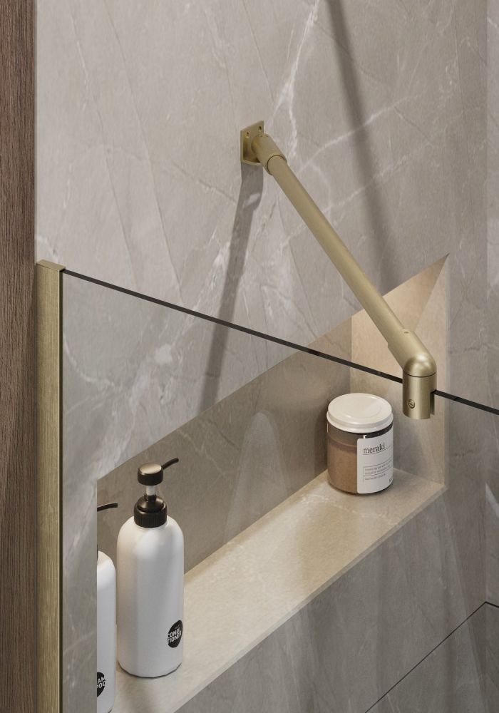 Душевая перегородка TP-890/17C-8 в узком  профиле 1950*890, стекло прозрачное 8 мм  (T13), артикул T13