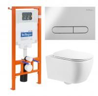 Комплект инсталляции BELBAGNO BB002-80 с унитазом GENOVA и клавишей смыва