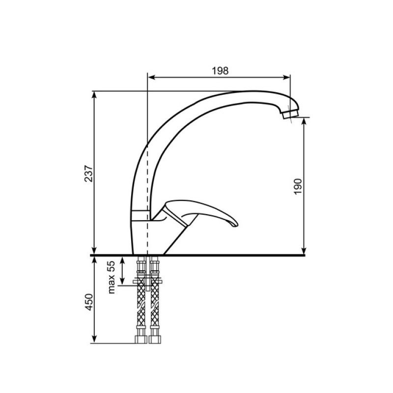 Смеситель для кухни Ulgran U-007-307, терракот