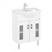 Тумба Onika Кристалл 60 напольная, белая (ум. Байкал 60)