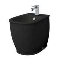 Artceram AZULEY  Биде напольное приставное 36*52см c креплением, с 1 отв под смеситель  цвет черный