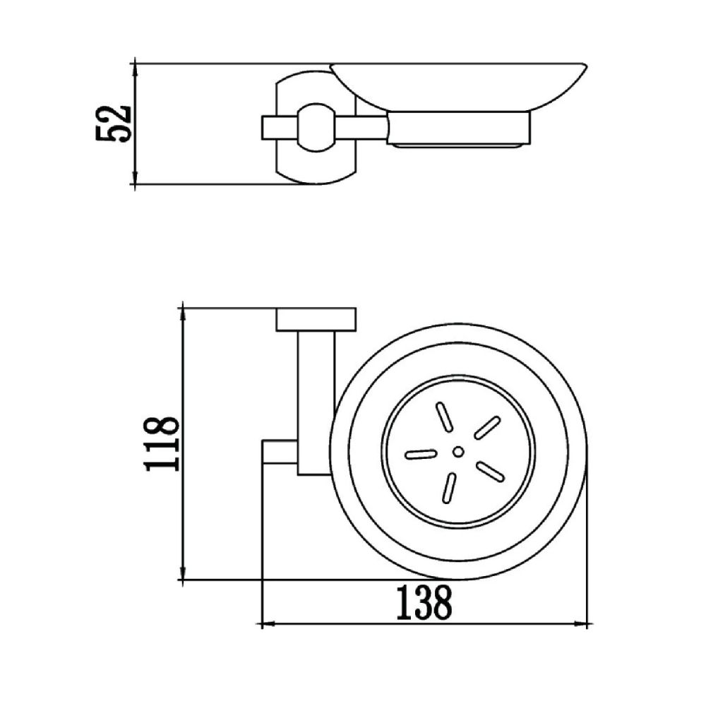 Мыльница Savol S-009959, хром, артикул S-009959