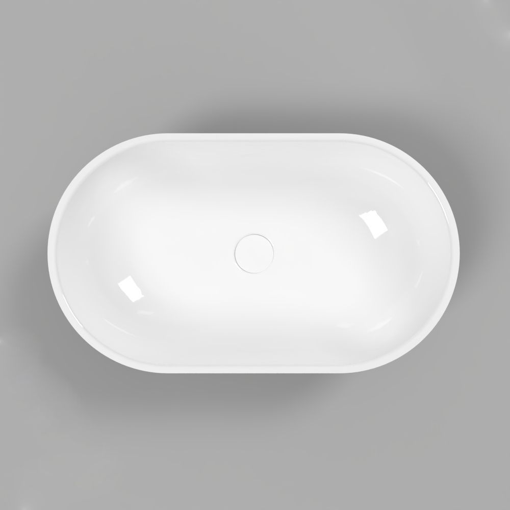 Умывальник WHITECROSS Amber 60x35 (черный/белый глянец) иск. Камень