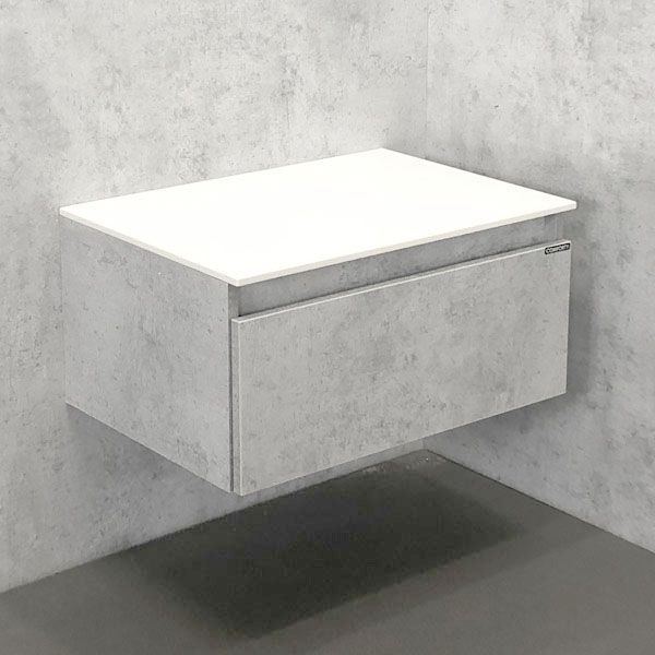 Тумба Comforty Осло 60 00-00000838 подвесная Бетон светлый, артикул 00-00000838